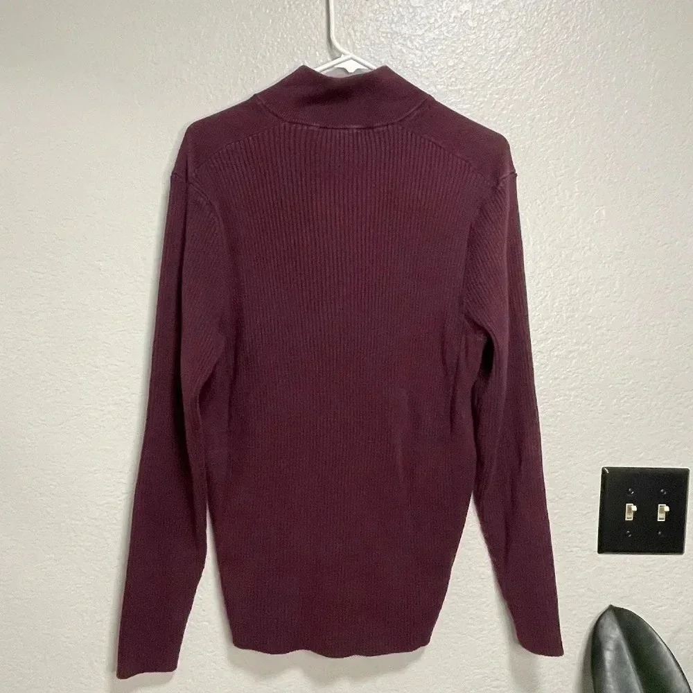 Micheal Kors Burgundy 1/2 Zip Up Sweater size large